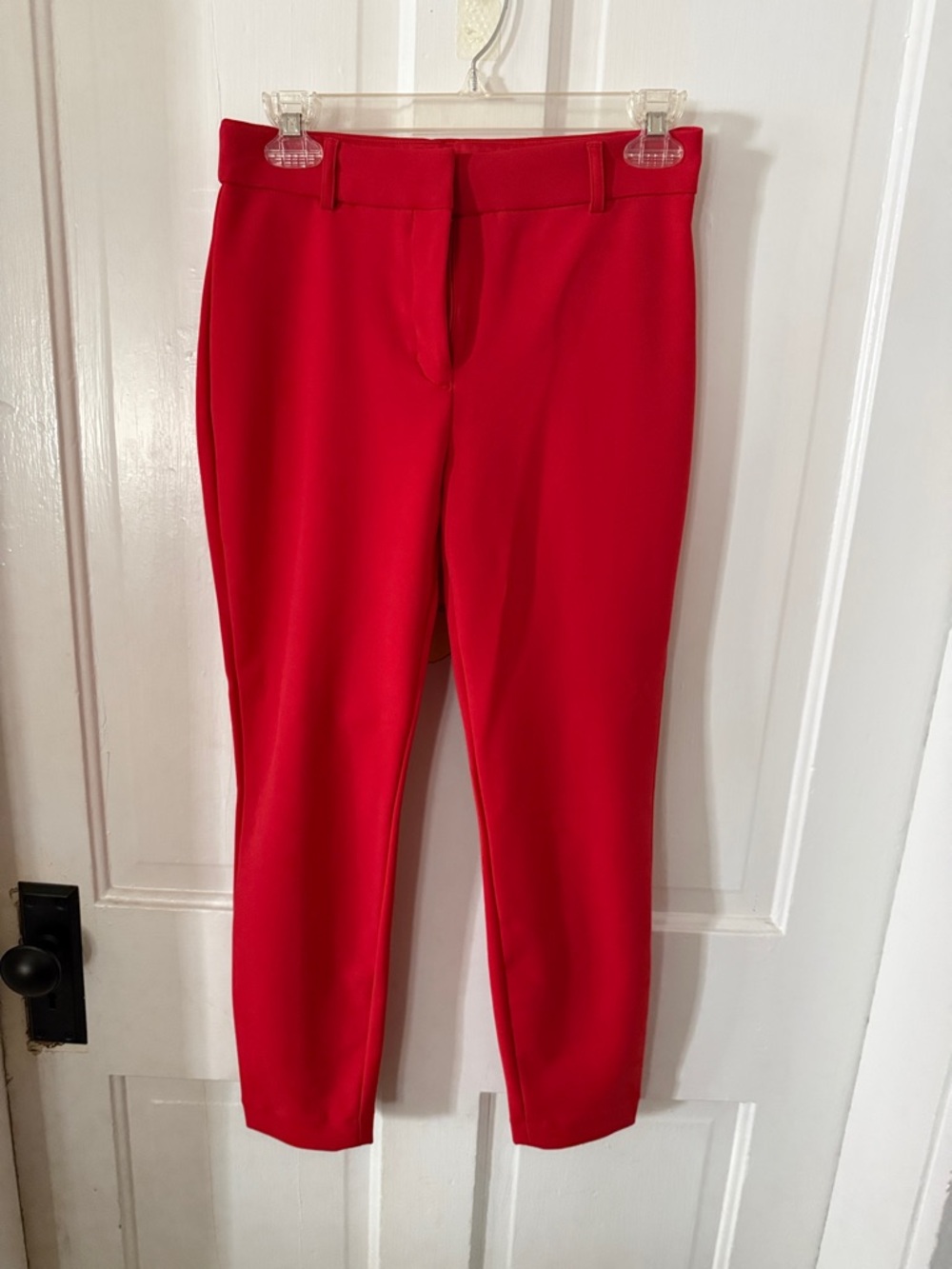 Express Red Ankle Ponte Pants
